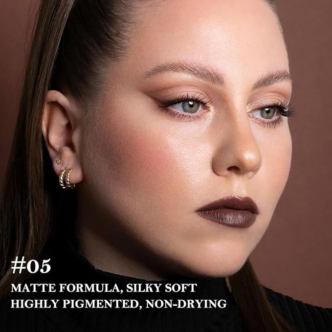 3Pcs Gradient Matte Lipstick Crayon Lip Liner pencil, Flawless Contour Gradual Ombre Effect lip Pencil, Lipstick for Women Long Lasting Waterproof Smudge Proof Lipstick Pencil 01#+04#+05#