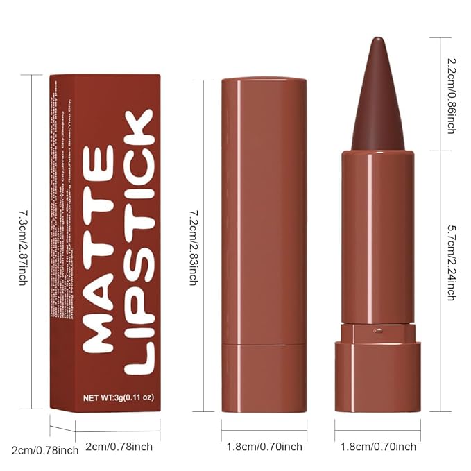 Wine Gradient Matte Lipstick Crayon Lip Liner pencil for Women, Flawless Contour Gradual Ombre Effect Lip Liner Thick Pencil, Long Lasting Waterproof Smudge Proof Lipstick Pencil 08#