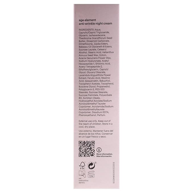 Mesoestetic Age Element Anti Wrinkle Night Cream for Unisex - 1.69 oz Cream