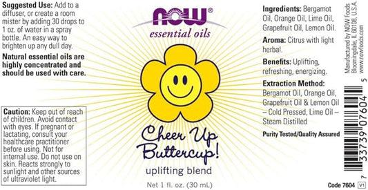 NOW Cheer Up Buttercup Essential Oil Blend, 1-Ounce