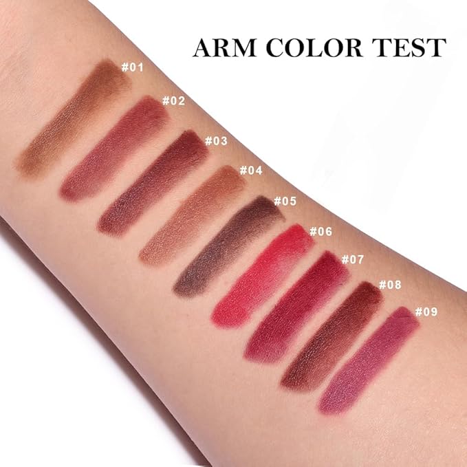 2Pcs Gradient Matte Lipstick Crayon Lip Liner pencil, Flawless Contour Gradual Ombre Effect lip Pencil, Lipstick for Women Long Lasting Waterproof Smudge Proof Lipstick Pencil 05#+08#