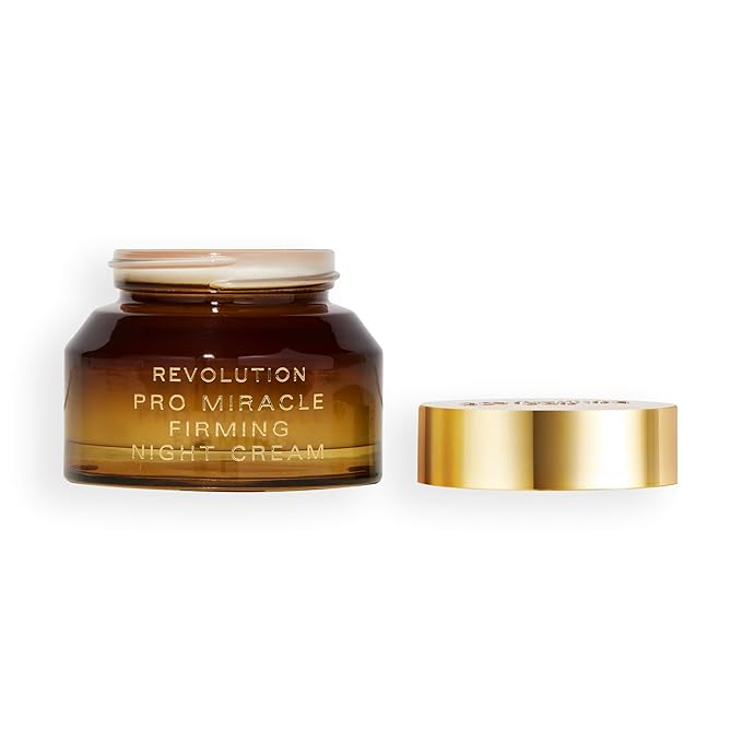 Revolution Pro Miracle Vegan Collagen Night Cream, Hydrating Moisturizer, Smooths & Firms Skin with Vegan Collagen & Squalene, Vegan & Cruelty-Free, 1.69 fl oz