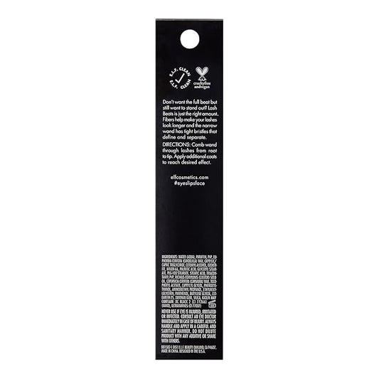 e.l.f. Lash Beats Mascara, Defining & Lengthening Formula for Mega Long Lashes, Creates Natural-Looking Long & Defined Lashes, Black