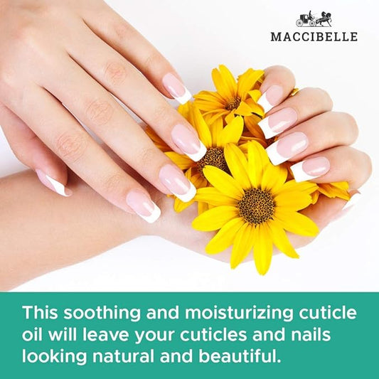 Maccibelle Cuticle Oil For Nails Refill size for Dry Cracked Cuticles (16 Ounce, Pineapple)