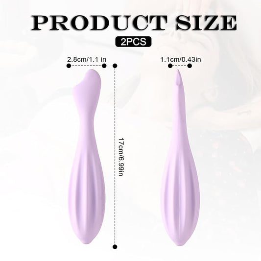 2pcs Face Massage Rollers, 6.99x1.1x0.43in Silicone Facial Rollers Reliable Face Massager Tool Face Skin Care Face Guasha Stick Body Gua Sha Relax for Women(Purple)