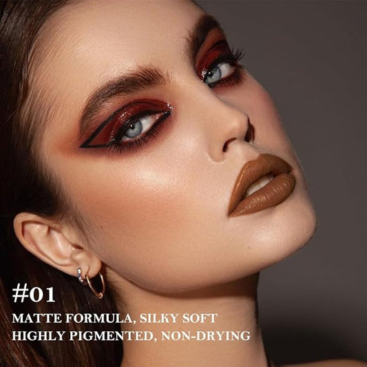3Pcs Gradient Matte Lipstick Crayon Lip Liner pencil, Flawless Contour Gradual Ombre Effect lip Pencil, Lipstick for Women Long Lasting Waterproof Smudge Proof Lipstick Pencil 01#+05#+08#