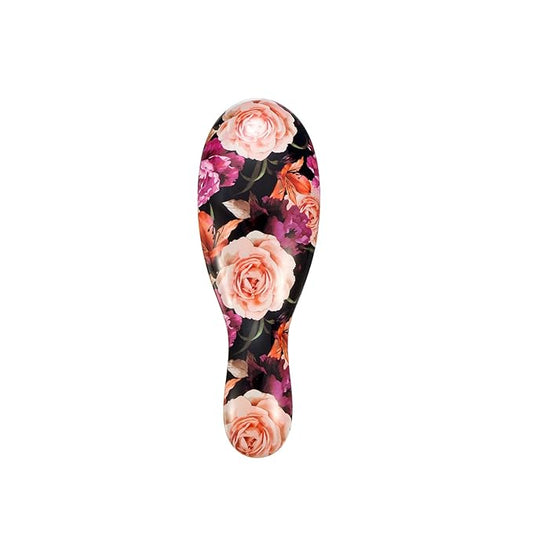 Supreme Brush + Cleaner, Gentle Detangling, Detangler Hair Brush for All Hair Types. For use on Wet or Dry Hair (Fuchsia Pink Floral)