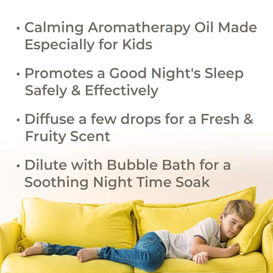 Plant Therapy KidSafe Organic Nighty Night Essential Oil Blend for Sleep 10 mL (1/3 oz) 100% Pure, Undiluted, Therapeutic Grade