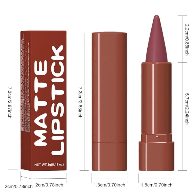 Mauve Gradient Matte Lipstick Crayon Lip Liner pencil for Women, Flawless Contour Gradual Ombre Effect lip Pencil, Long Lasting Waterproof Smudge Proof Lipstick Pencil 09#