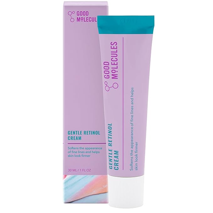 Good Molecules Gentle Retinol Cream - Retinol Night Cream for Collagen Production, Skin Tightening Recipe with Bakuchiol, Anti-Aging Skin Care For Face
