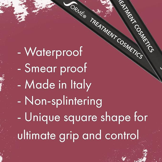 Sorme Waterproof Lip Liner - Non-splintering Smearproof Lip Liner - Revitalizing with Lecithin, Vitamins C and E