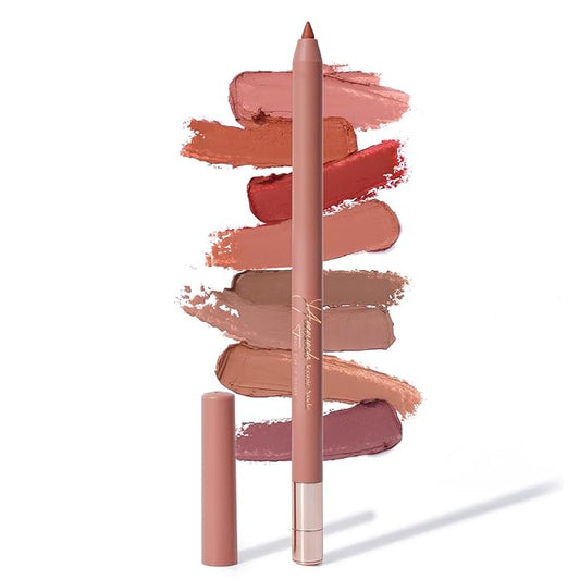 Light Brown Lip Liner Pencil, Automatic Natural Lipliner with Sharpener, Long Lasting Lip Filler Pen for Lip Contour,Waterproof, Highly Pigmented, Iconic Nude