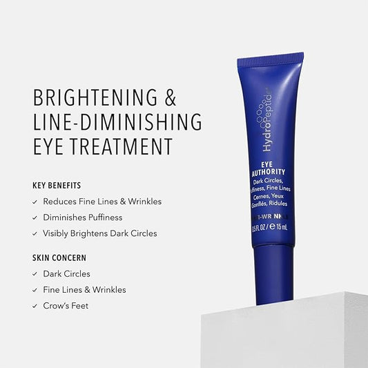 HydroPeptide Eye Authority and Face Lift Advanced Ultra-Light Moisturizer Bundle, (0.5 Ounce and 1 Ounce)