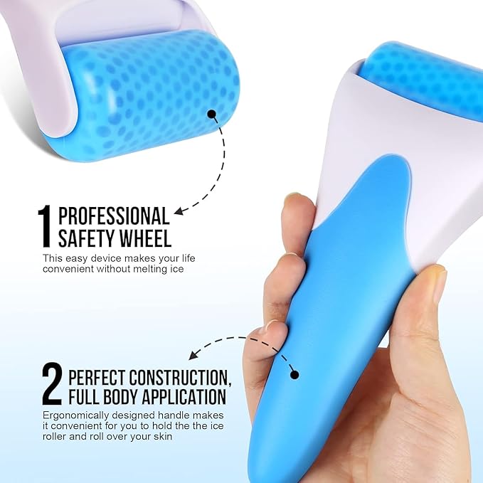 LitleFoxAR Ice Roller Fit for Uniser Skin Care, Face, Eyes and Body Special Massager Roller Puffiness Migraine Pain Relief and Minor Injury (Color White)