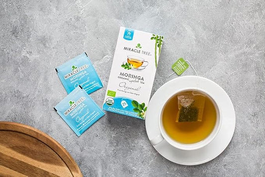 Miracle Tree - 3 Count of Organic Moringa Superfood Tea, 25 Individually Sealed Tea Bags, Original (Keto, Detox, Energy/Immunity Booster, Vegan, Gluten-Free, Organic, Non-GMO, Caffeine-Free)