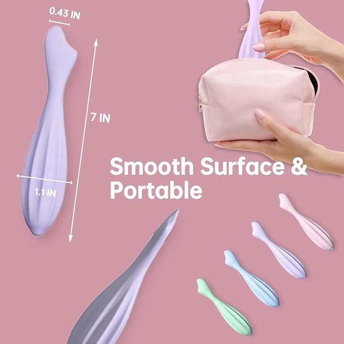 Silicone Facial Massage Roller, Face Massager Skin Lifting Tool Shapes Face Curves, Body Face Roller for Wrinkles and Skin Lifting Reduces Tiredness Promote Circulation for Women (Green)