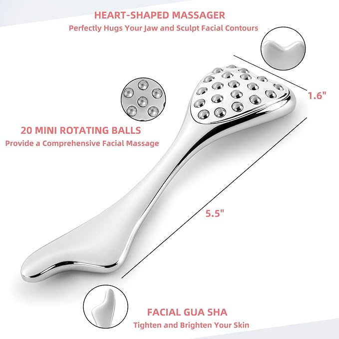 Stainless Steel Cryo Gua Sha and Dolphin Facial Roller