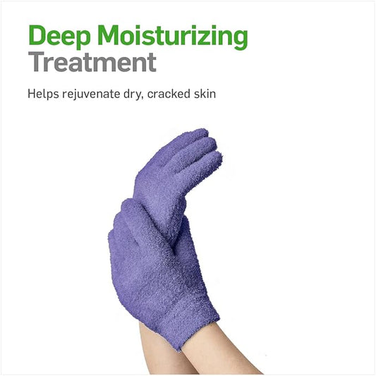 Product Image NatraCure Moisturizing Gel Gloves - (for Dry, Cracked Skin, Aging Hands, Cuticles, Eczema, After Hand Washing, Instead of Overnight Sleeping Gloves, Lotion, Cream) - Color: Lavender