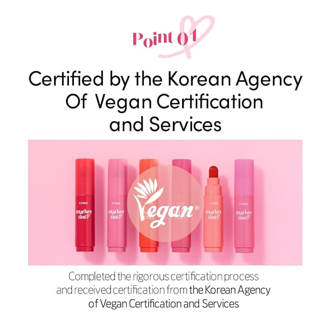 ETUDE Dear Darling Marker Tint #3 Apple Candy (5g) | Hydrating & Long Lasting Lip Stain | High Pigmented Lip Maker with Easy Drawing Tip | Korean Daily Lip Tint, Korean Makeup, Kbeauty