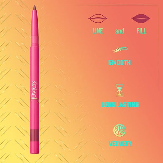 Juvia's Place Coffee Shop Luxe Lip Liner: Love Me - Colorstay Matte Finish Lip Pencil, Makeup for Natural Long Lasting Beauty and Sensational Wear, Lip Stain Kiss Proof Cometics