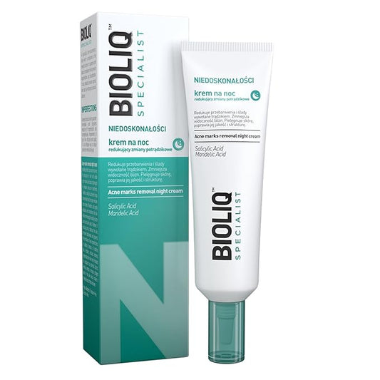 Specialist Acne Marks Removal Night Cream - with Salicylic Acid, Mandelic Acid, and Tamanu Oil, Reduces Scars and Discoloration - 30 ml