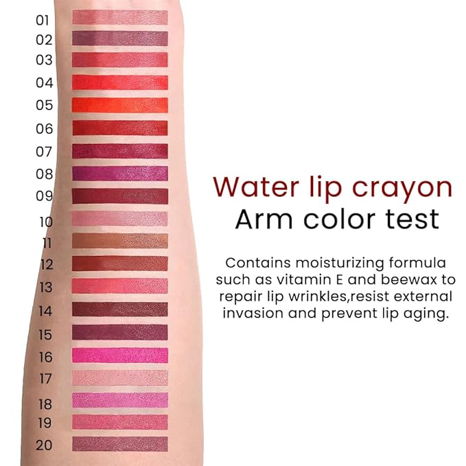 Purple Red Crayon Matte Lipstick Lip Liner Pencil, Moisture Smooth Lipstick Pencil, With pencil sharpener Sharpenable Lip Pencil, Ultimate Lip Crayon for Women Smudgeproof Waterproof 07#