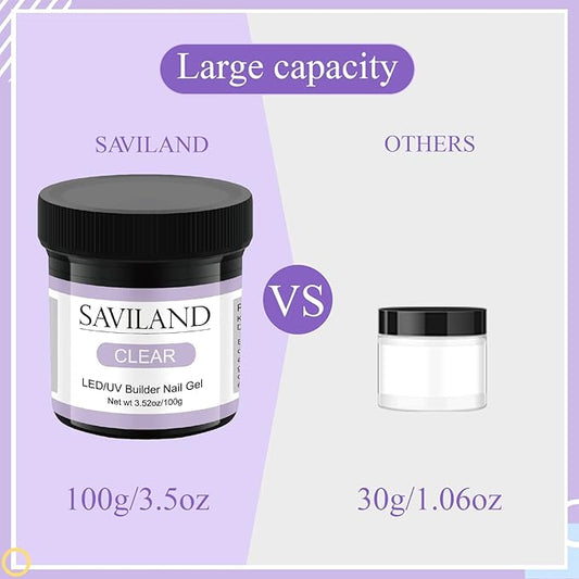 SAVILAND LED & U V Builder Nail Gel and Natural Cuticle Oil Pen