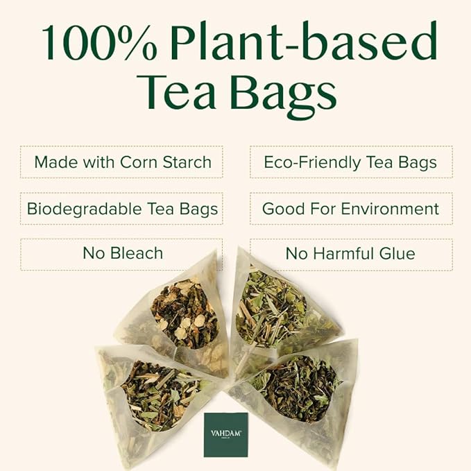 VAHDAM, Cardamom Masala Chai Tea Bags (100 Count) Non GMO, Gluten Free, No Artificial Flavor | Blended w/Exotic Spices | Chai Tea | Resealable Ziplock Pouch
