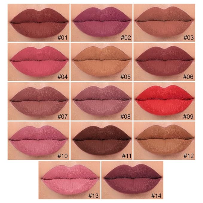 evpct Longwear Liquid Lip Liner Stain Marker Pen Long Lasting Waterproof, Black Cherry Matte Semi Permanent 24 Hour Lip Liner and Lipstick Combo, Korean Color Stay Lipliner All Day Lips Stain peel off