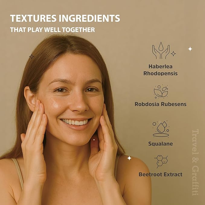 Haberlea Oil – Natural Anti-Aging Moisturizer for Dry Skin, Fine Lines & Wrinkles, Lightweight Face Oil for Hair & Body – All Skin Types – Made in Taiwan – 25ml / 0.85 fl oz