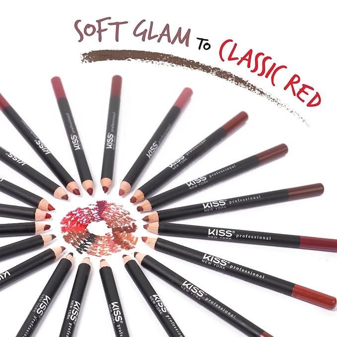 Professional Slim Lip Pencil, Creamy Soft Lip Liner, Smooth Long-Lasting Rich Lip Color, Natural Lip Makeup, Water-Resistant Lip Crayon (Chocolate)