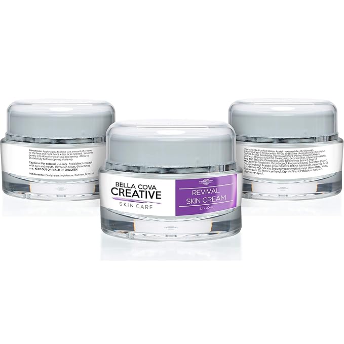 Bella Cova Creative Skin Care - Revival Skin Cream - Look Ageless with this Retinol Night Cream for Clearly Perfect Skin - Simply Restore Cream to Help Restore your Youthful Skin - Pure Night Cream