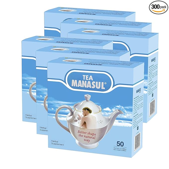 MANASUL CLASSIC - Infusion Based On Senna, Peppermint, Lemon Balm, Liquorice and Anise. Herbal Tea with Calming Effect. 50 Tea Sachets. Pack of 6.