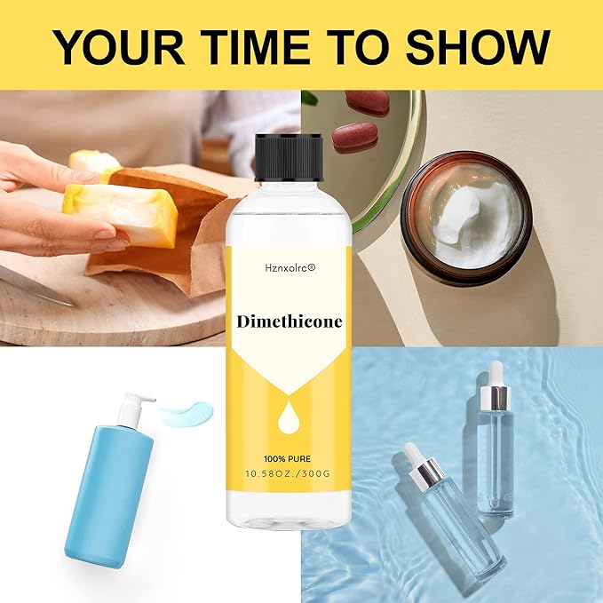 10.58 oz Dimethicone (Polydimethylsiloxane), 100% Pure, Cosmetic Grade, Suitable for Hair, Body, Skin Conditioning Products and More