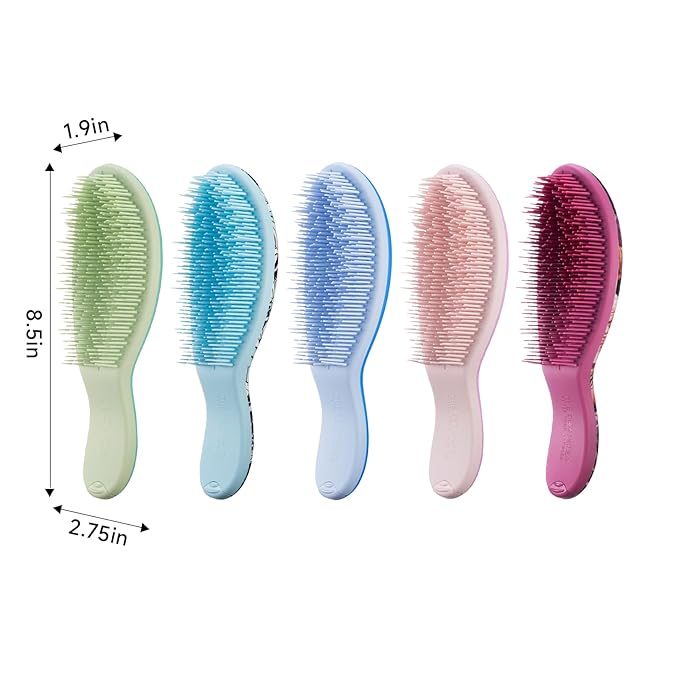 Supreme Brush + Cleaner, Gentle Detangling, Detangler Hair Brush for All Hair Types. For use on Wet or Dry Hair (Lavender Pink)