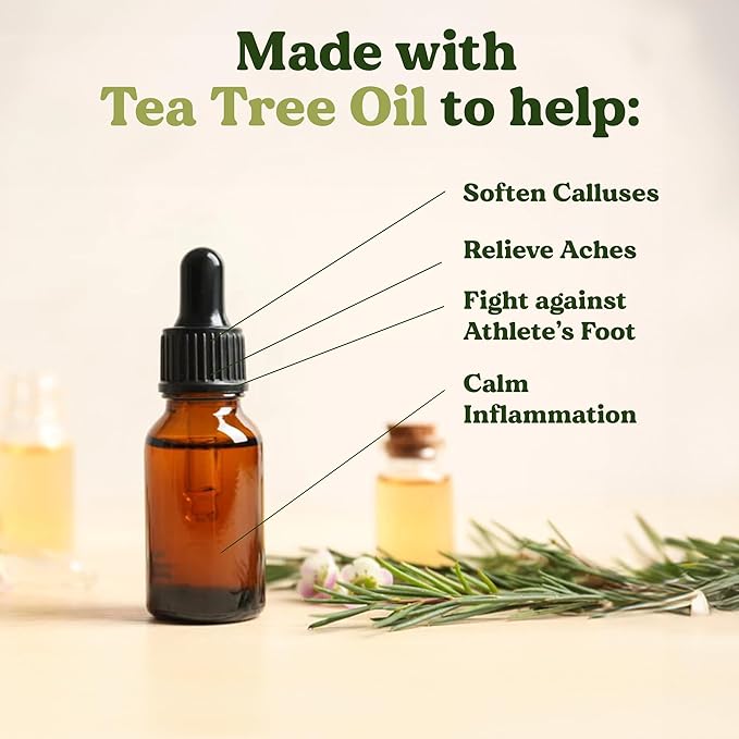 Footsie Soothing Tea Tree Oil Epsom Salt Soak - for Calluses, Aches & Pain, Athlete's Foot - Made in USA - Soothes Cracked Heels, Flaky Skin - 100% Organic, Pedicure Spa Salt (Athlete's Foot & Odors)
