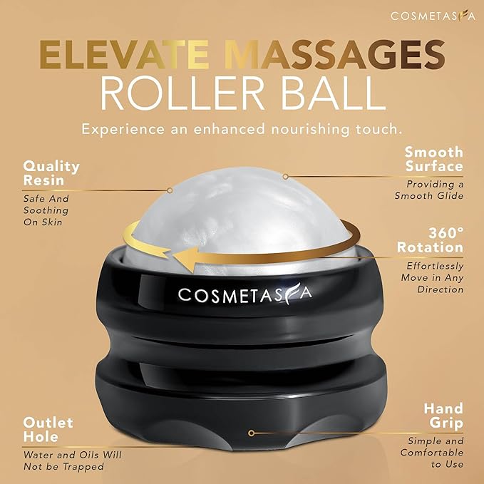 Lavender Relaxation Massage Oil with Massage Roller Ball - No Stain 100% Natural Blend of Spa Quality Oils for Calming, Aromatic, Soothing Massage Therapy
