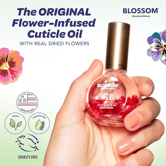 Blossom + Blue Cross Hydrating, Moisturizing, Strenthening Cuticle Oil & Cuticle Remover Cream 2 Pack Bundle, 2oz Cream + 0.42oz Jasmine