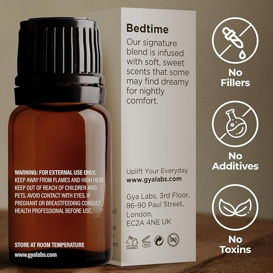 Gya Labs Bedtime Essential Oil Blend for Diffuser - 100% Pure Natural Aromatherapy Bedtime Oil for Calming & Relaxing (0.34 Fl Oz)