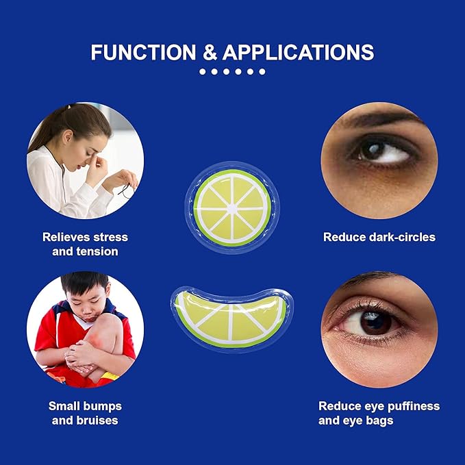 Gel Ice Pack Reusable Cooling Eye Pads and Under Patches,Eye Hot Cold Treatment for Redness,Pain Relief Relax