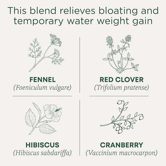 Traditional Medicinals Tea, Organic Weightless, Relieves Temporary Water Weight Gain, Cranberry, 96 Tea Bags (6 Pack)