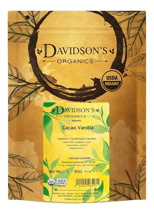Davidson's Organics, Cacao Vanilla, Loose Leaf Cacao, 16-Ounce Bag