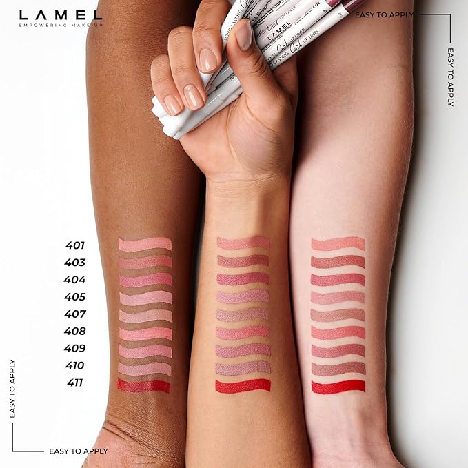Matte Gel Lip Liner Pencil | Weightless&CreamyTexture - Sharpenable - Longwear & Waterproof - High Pigmented & Flawless Finish - Moisturizing - Cruelty-free & Paraben-Free,- 405, 1,7g/0.05oz