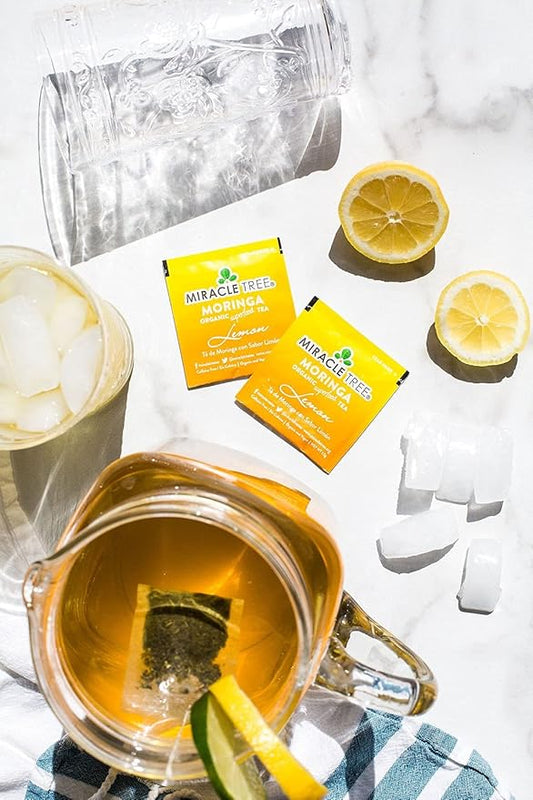 Miracle Tree - 3 Count of Organic Moringa Superfood Tea, 25 Individually Sealed Tea Bags, Lemon (Keto, Detox, Energy/Immunity Booster, Vegan, Gluten-Free, Organic, Non-GMO, Caffeine-Free)