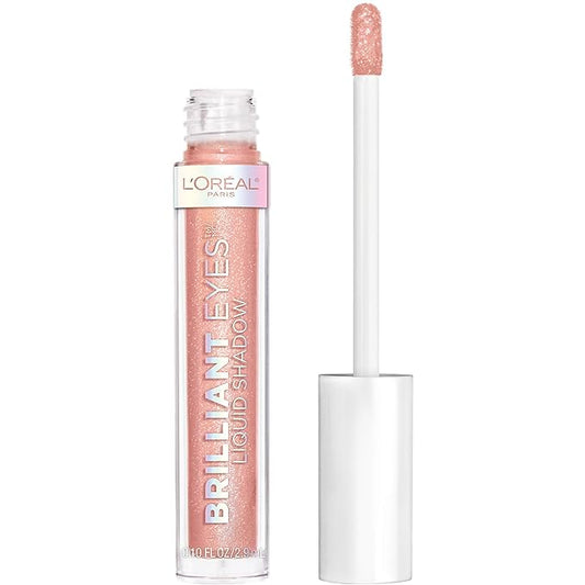 L'Oreal Paris Brilliant Eyes Shimmer Liquid Eye Shadow, Longwearing Lasting Shimmer, Crease Resistant, Flake-Proof, Precision Applicator, Quick Dry, Non-Greasy, Meteor Shower, 0.1 oz.
