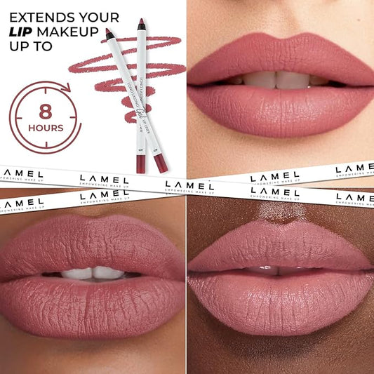 Matte Gel Lip Liner Pencil | Weightless & CreamyTexture - Sharpenable - Longwear & Waterproof - High Pigmented & Flawless Finish - Cruelty-free & Paraben-Free,- 409, 1,7g/0.05oz
