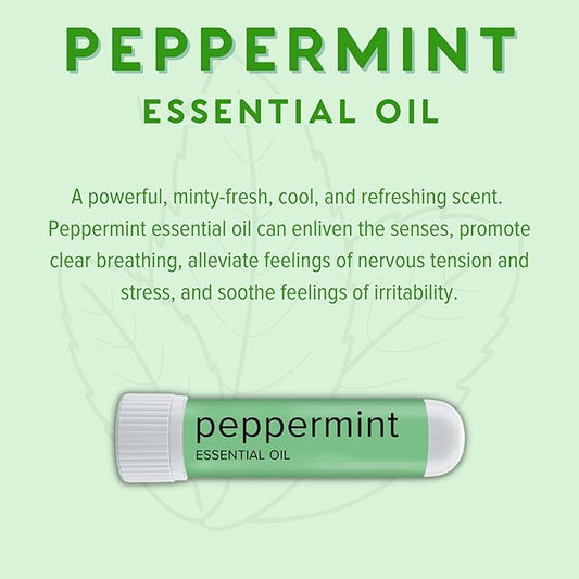 MOXĒ Peppermint Essential Oil Nasal Inhaler, Therapeutic No-Mess Aromatherapy, Cooling, Refreshing, Invigorating, Uplifts Mood and Positivity, Pure and Undiluted, Made in USA (3 Pack)`