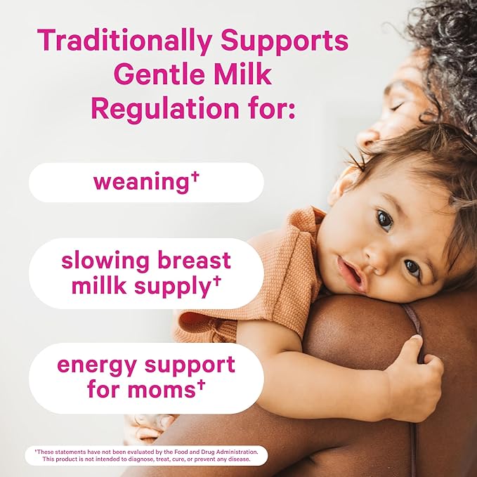 Pink Stork No Flow - Organic Sage Tea to Dry Up Breast Milk Supply and Decrease Milk Production, Stop Breastfeeding, Wean Lactation Naturally, Postpartum Essentials - Hot or Iced - 15 Sachets