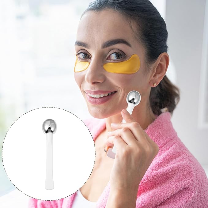 EXCEART 6pcs Eye Cream Applicators Face Eye Roller Massage Eye Care Applicator Wand Stick Metal Eye Cream Roller Wand