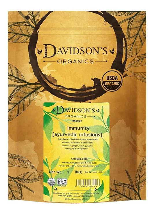 Davidson's Organics, Ayurvedic Infusions, Immunity, Loose Leaf Tea, 16-Ounce Bag